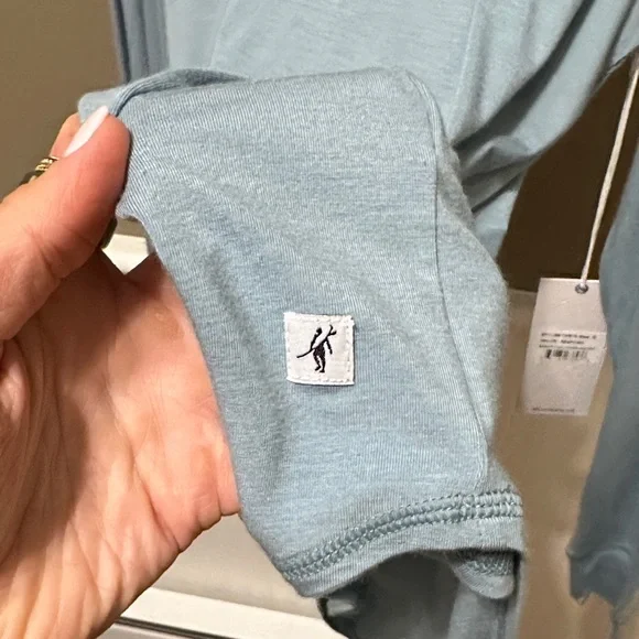 Light Blue Men's Hooded Long-Sleeve Shirt - Picture 8 of 8